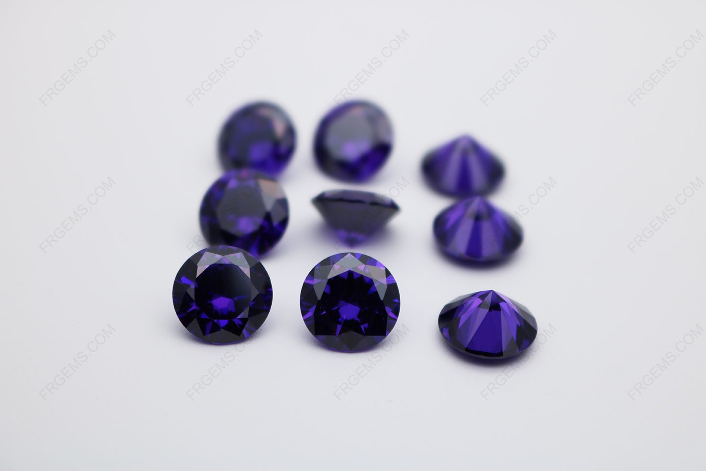Cubic Zirconia Violet Round Shape Diamond Faceted Cut 10mm stones CZ19 IMG_0222