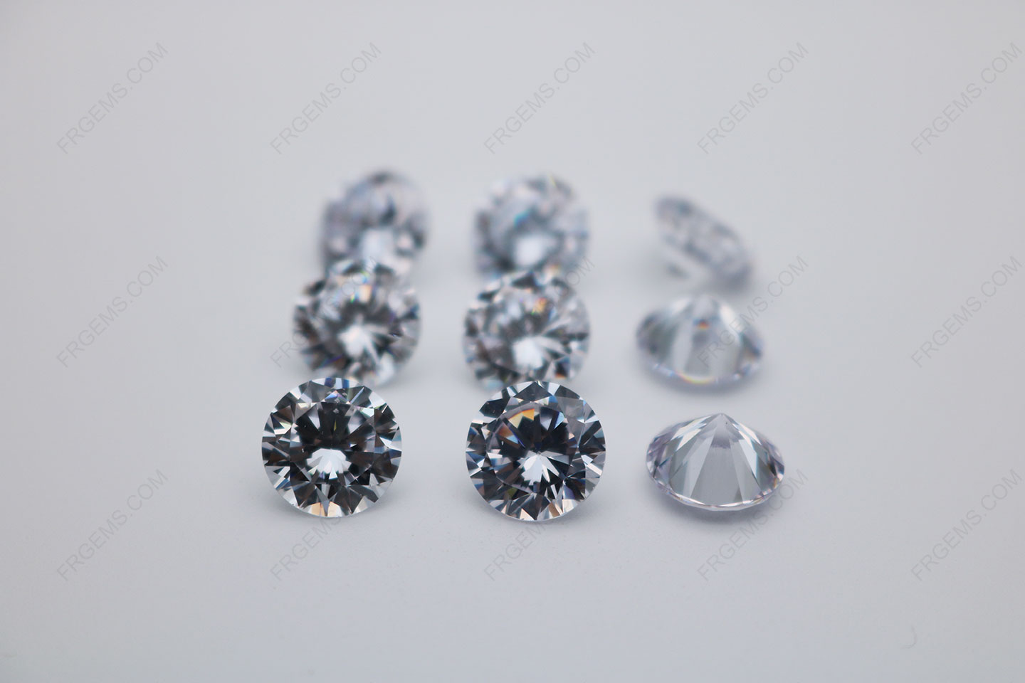 Cubic Zirconia White Color 3A Quality Round Shape Diamond Faceted Cut 10mm stones CZ01 IMG_0247