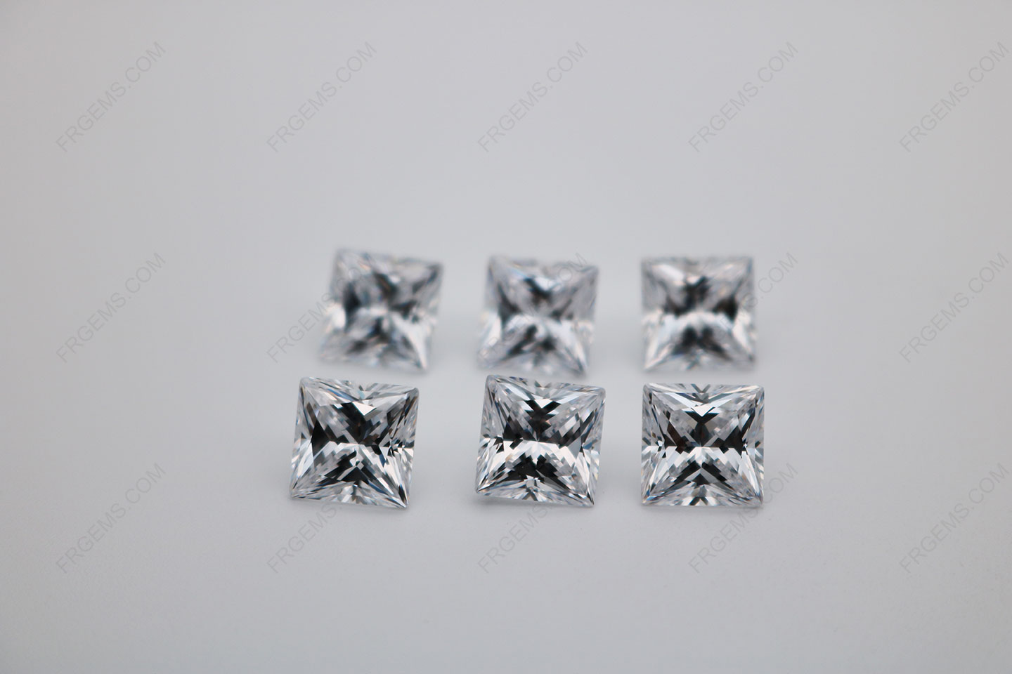 Cubic Zirconia White Color 5A Best Quality Square Shape faceted Princess Cut 8x8mm stones CZ01 IMG_0665