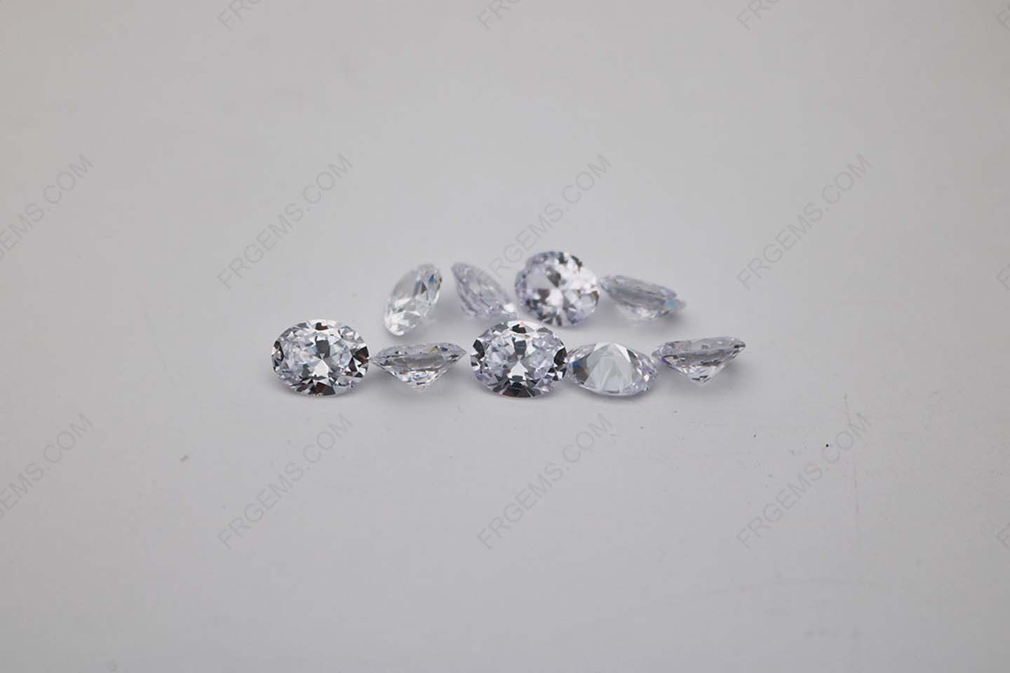 Cubic Zirconia White Color Oval Shape Faceted Cut 10x8mm stones CZ01 IMG_2287