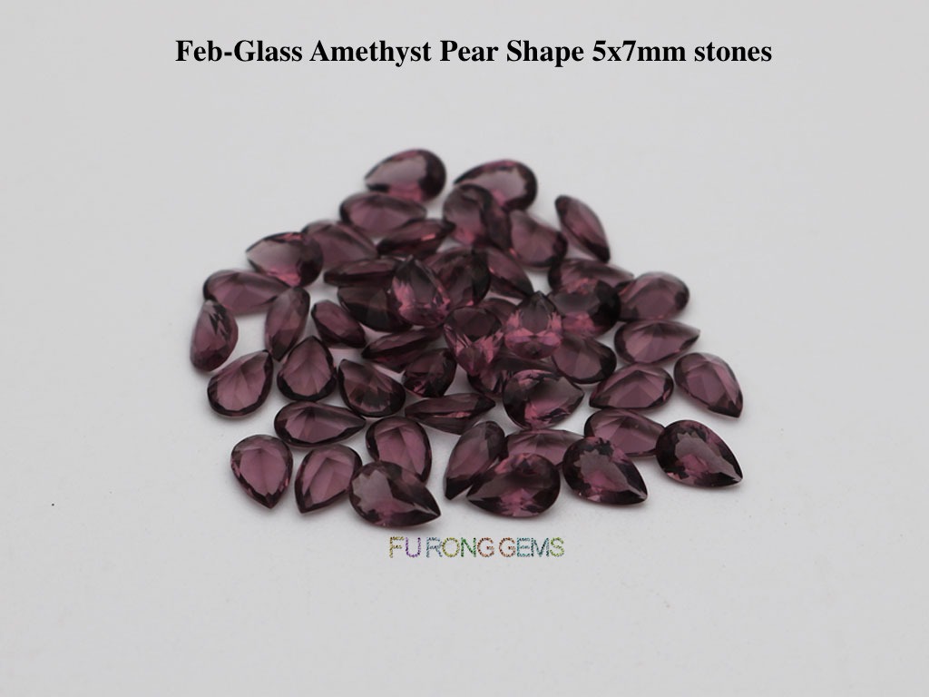 Glass-amethyst-Pear-5x7mm-stones