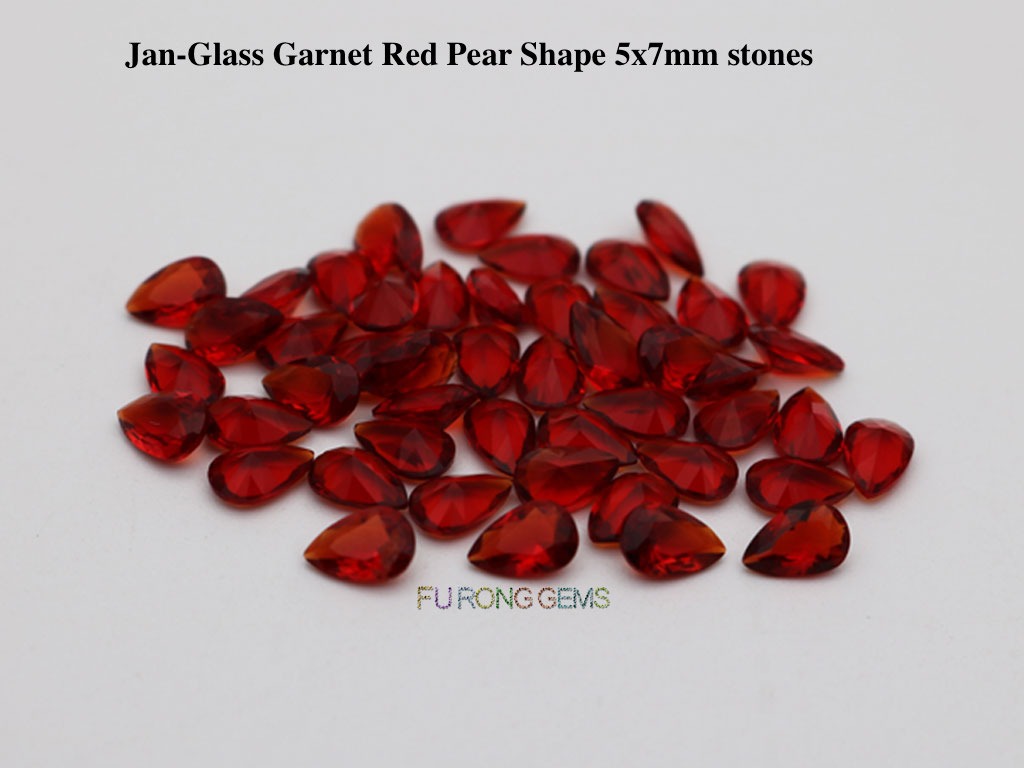 Glass-Garnet-Red-pear-5x7mm-stones