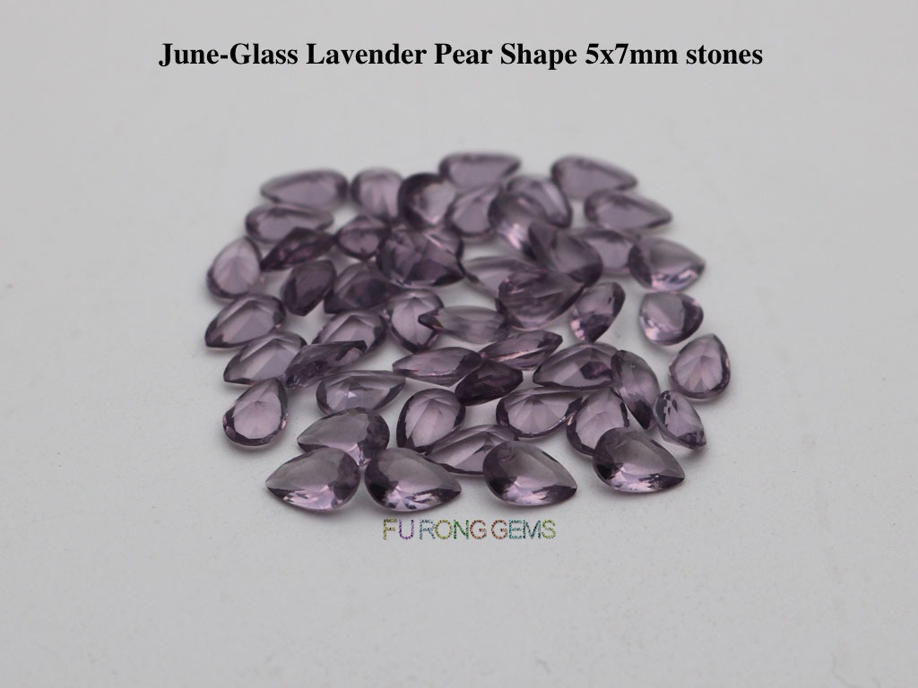 Glass-lavender-pear-7x5mm-stones