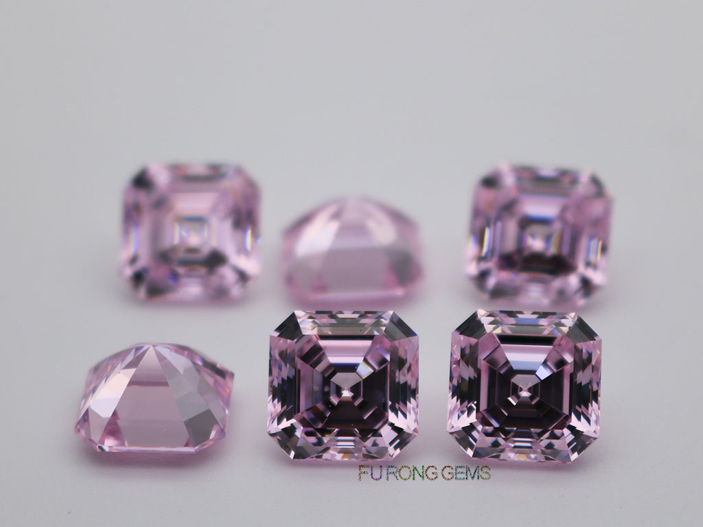 Light-pink-color-loose-cubic-zirconia-asscher-10x10mm-gemstones-suppliers