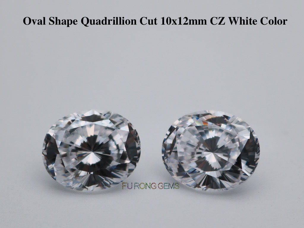 Loose-Cubic-Zirconia-Whie-Color-Oval-Shape-Quadrillion-cut-stones