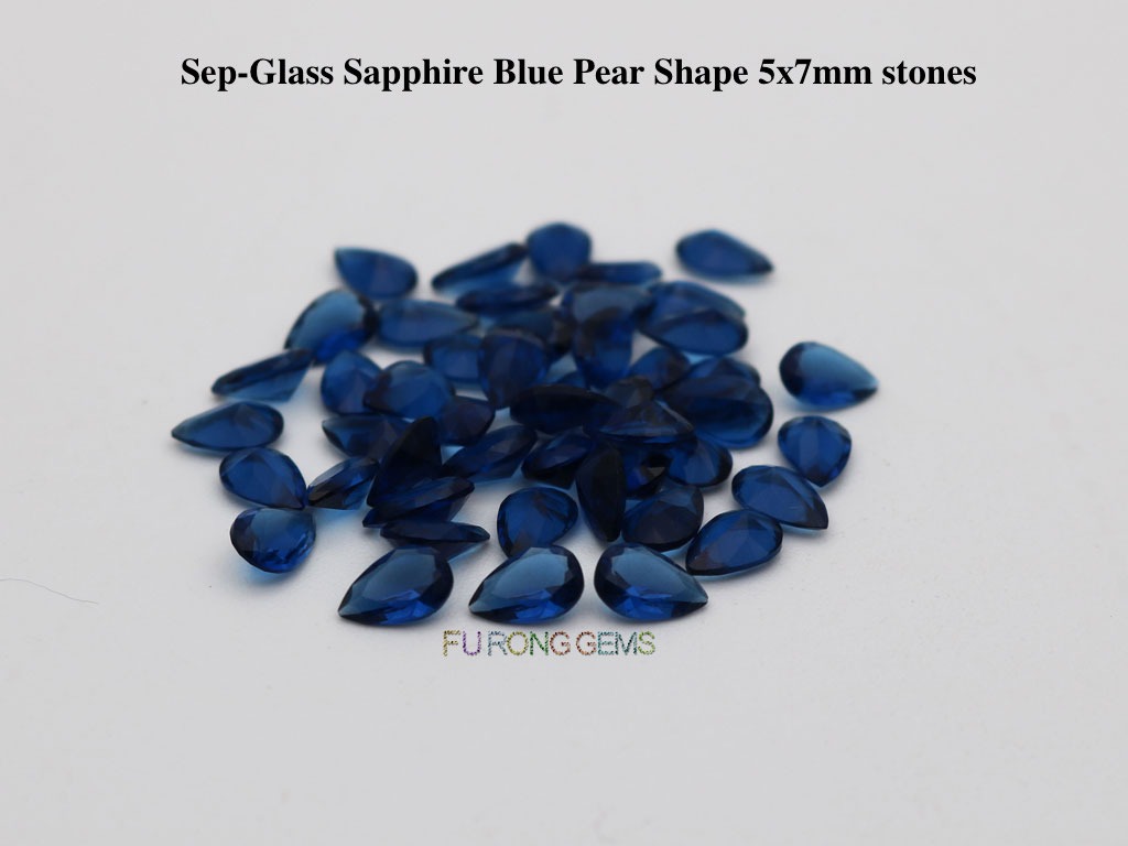 Glass-Sapphire-blue-pear-5x7mm-stones
