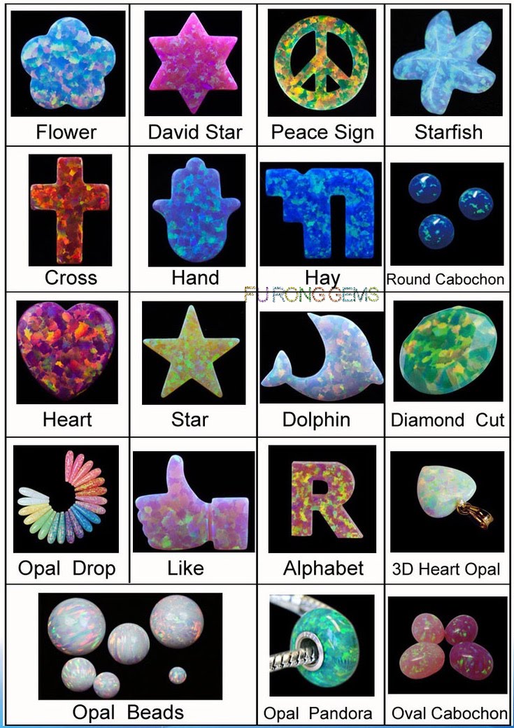 Synthetic Opal Fancy shapes Chart