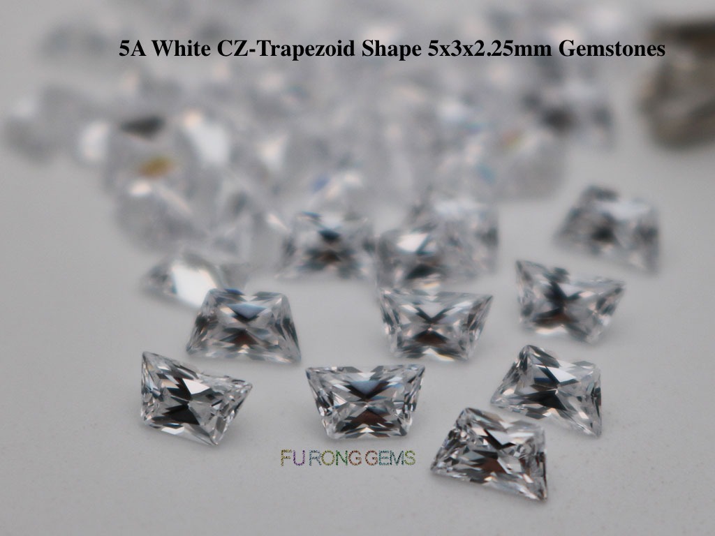 White-Cubic-zirconia-5A-Best-quality-trapezoid-Shape-5x3x2.25mm-Gemstones-wholesale