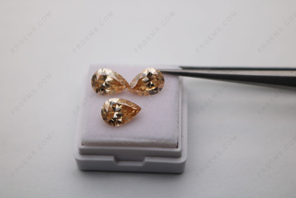 Wholesale-Loose-Moissanite-Champagne-Color-Pear-shape-faceted-10x7mm-gemstones-from-China-IMG_6661