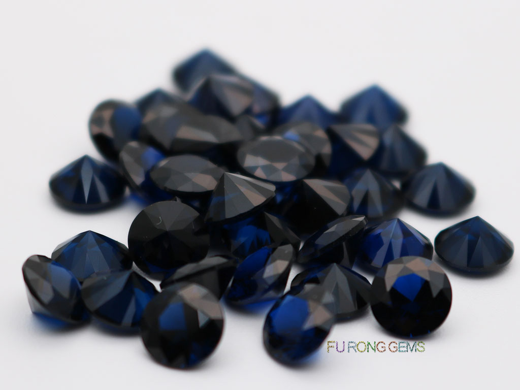 Lab-created-Dark-Blue-Spinel-#114-Round-6.5mm-Gemstones-wholesale