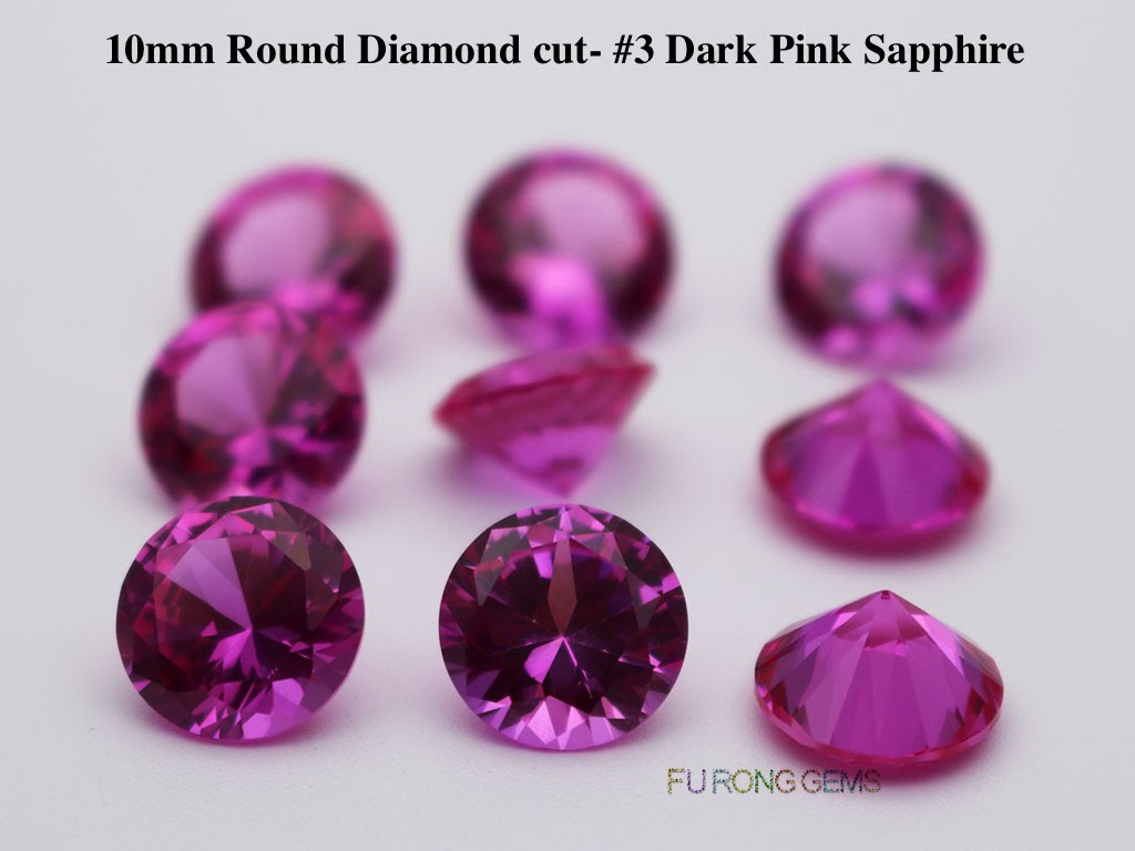 Pink-sapphire-Corundum-round-diamond-cut-10mm-gemstones-for-sale