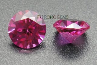 Synthetic-Pink-Sapphire-3-Round-Diamond-Gemstones-China-wholesale