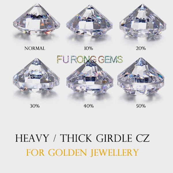 Thick girdle Heavy Cubic Zirconia Loose CZ Gemstones China Wholesale and Suppliers