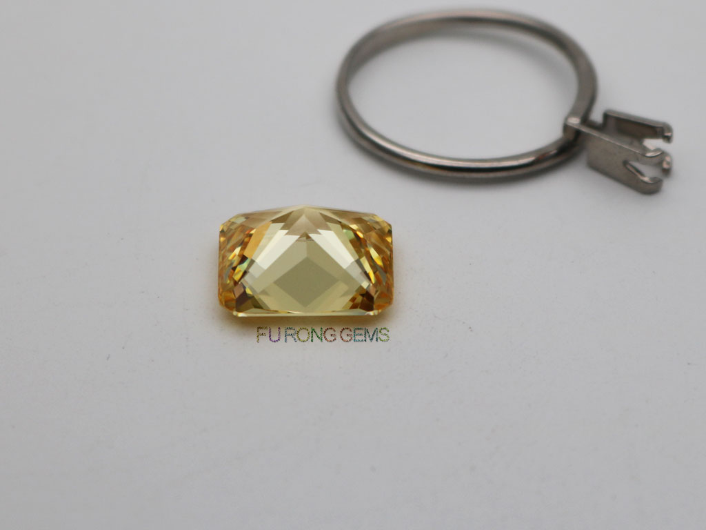 AAAAA-Quality-Cubic-zirconia-Canary-Yellow-Radiant-cut-gemstone-12x14mm