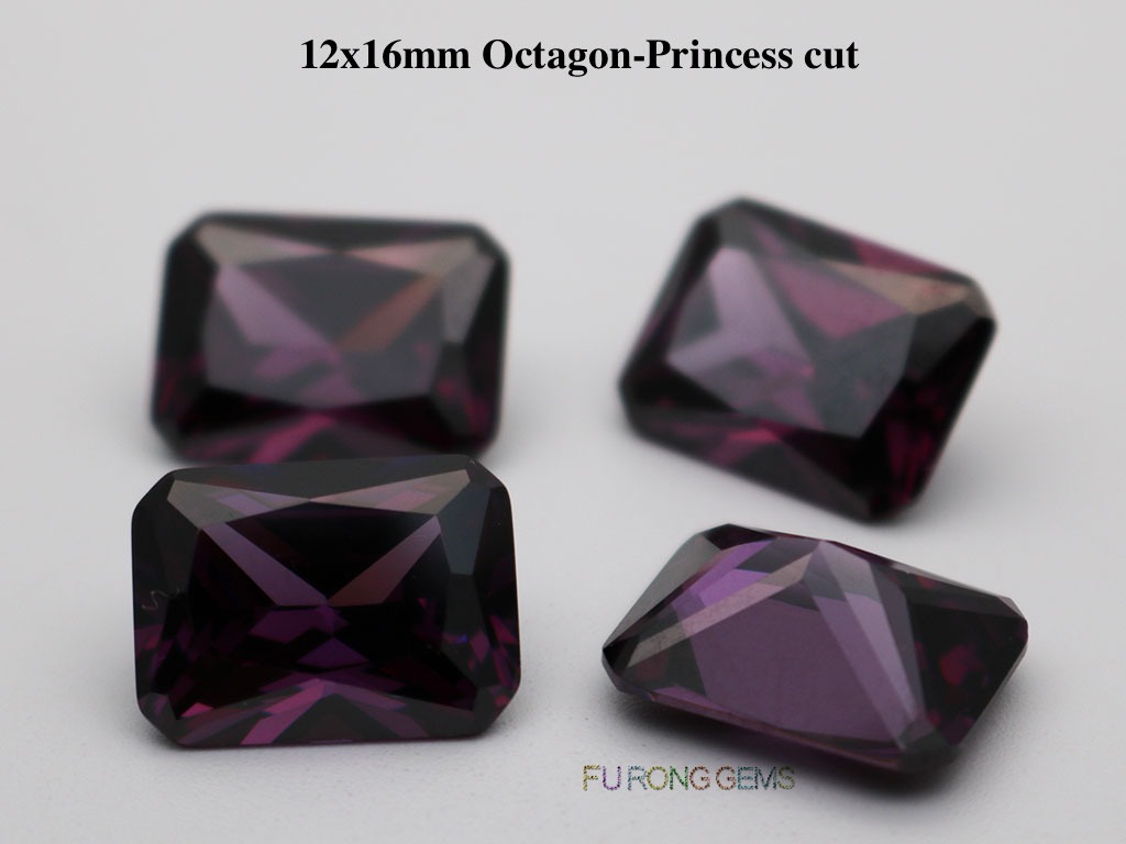 Amethyst-Cubic-Zirconia-Octagon-Shape-12x16mm-Gemstone-for-sale