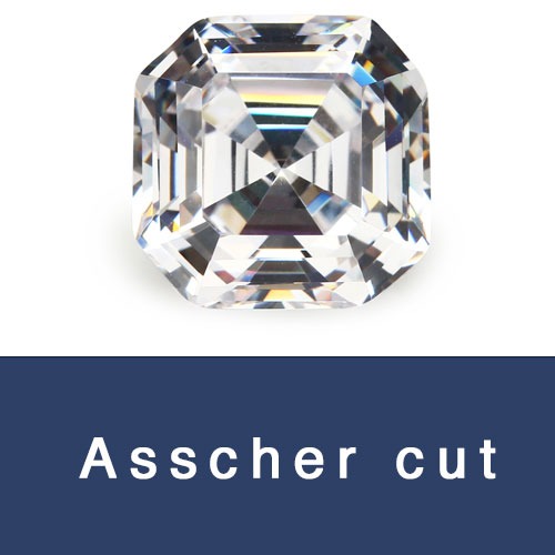 Asscher cut loose Cubic Zirconia Stones and Asscher Synthetic Gemstones China Wholesale and Supplier