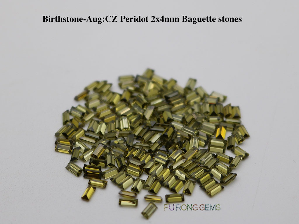 Aug-CZ-Peridot-Birthstone-2x4mm-baguette-Stones