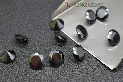 Black-Color-Cubic-Zirconia-Round-Diamond-Gemstones