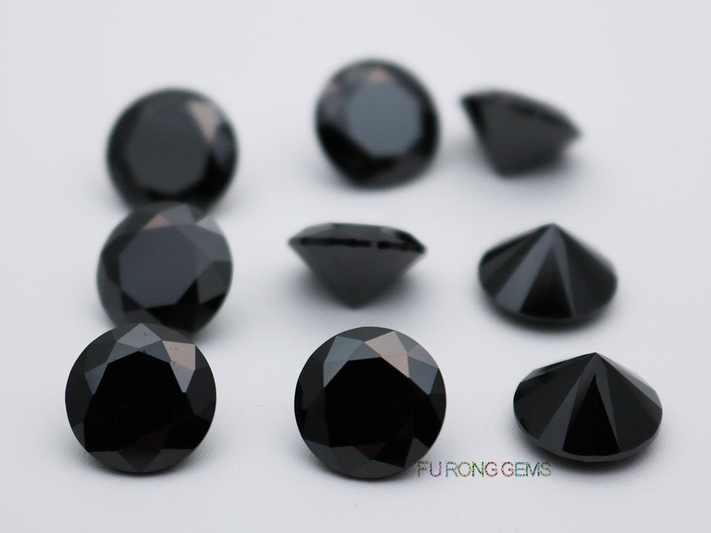 Black-Color-Cubic-Zirconia-Round-diamond-cut-10mm-gemstones-for-sale