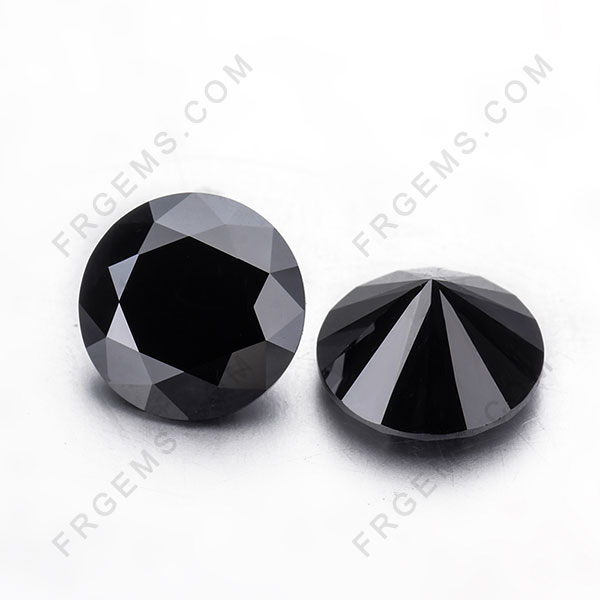 Loose Moissanite Black Color Round Faceted Brilliant cut Gemstones wholesale from China