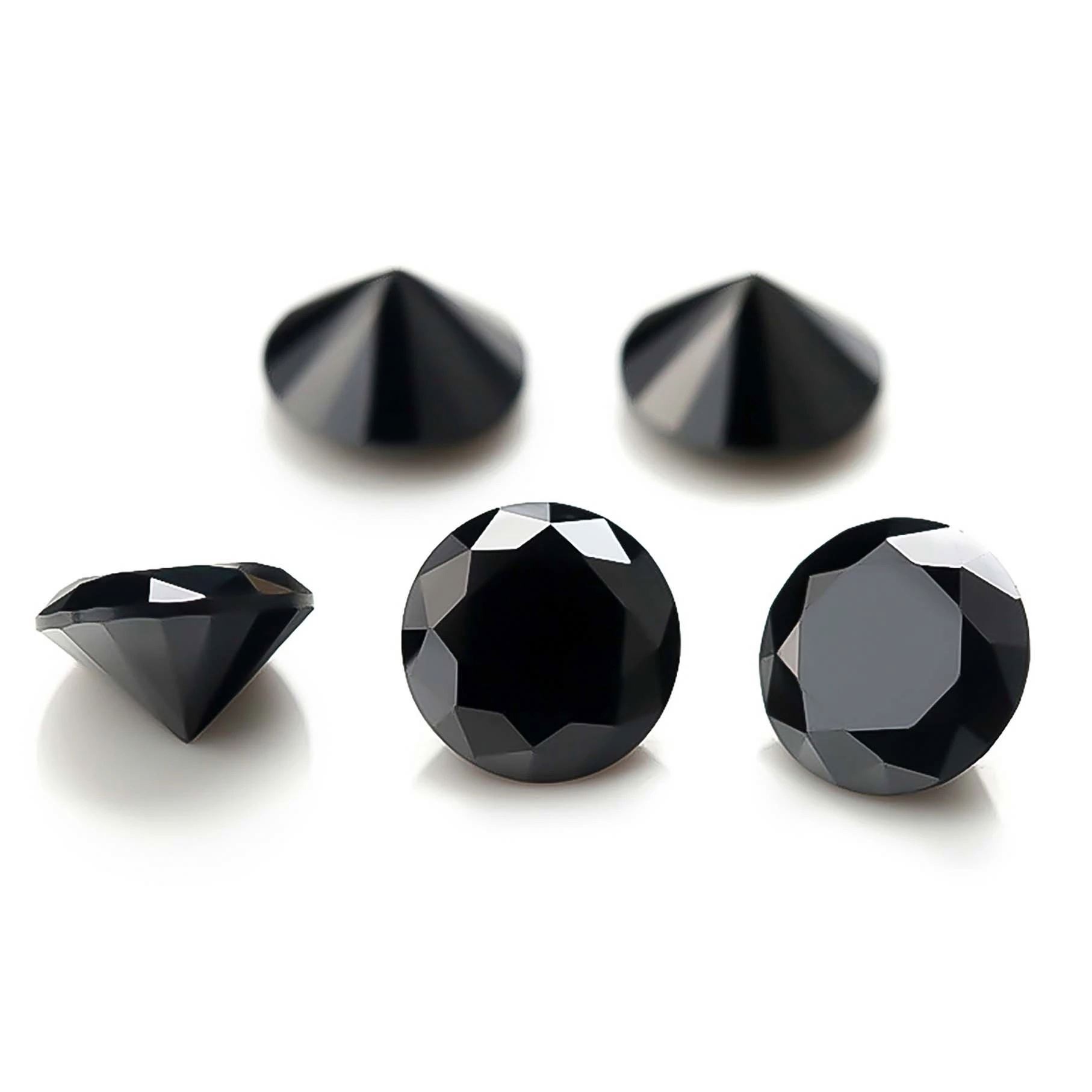 Black-Spinel-Round-Faceted-Cut-Gemstones-China-Supplier
