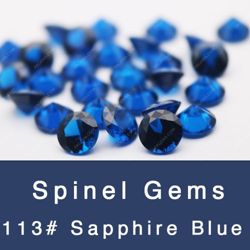 Lab created Spinel Blue 113# 112# 114# Sapphire blue color gemstones china wholesale and suppliers