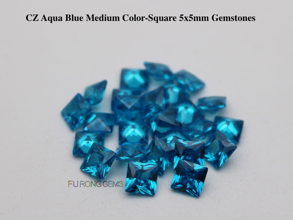CZ-Aqua-Blue-Square-Princess-Cut-5x5mm-Gemstones-Factory