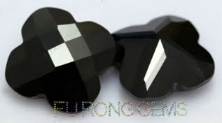 CZ-Black-Color-Flower-Cut-Gemstone-China-Wholesale