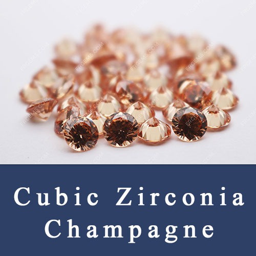 Loose Cubic zirconia champagne Color CZ Gemstones China Wholesale and Supplier