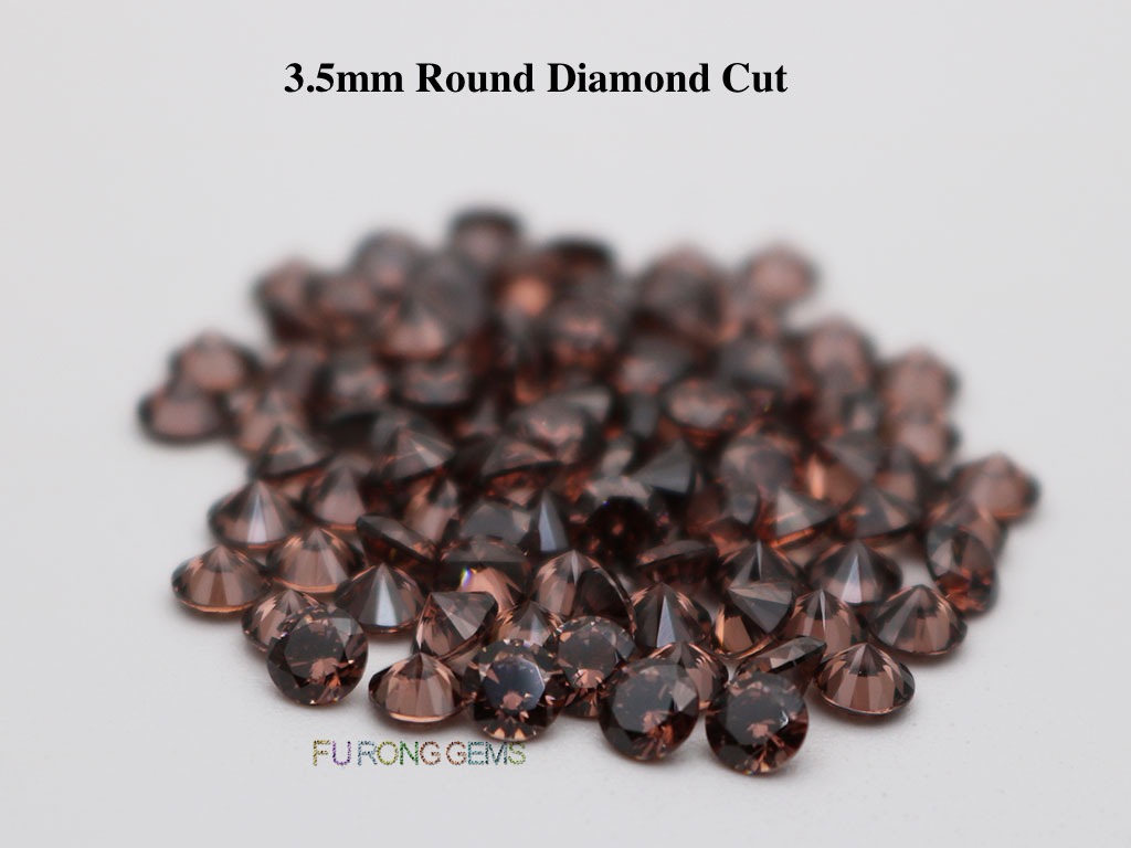 Coffee-Brown-Color-Loose-Cubic-Zirconia-Round-Diamond-Cut-3.5mm-Gemstone-wholesale