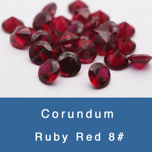 Lab Created Synthetic Ruby dark garnet red 8# Corundum gemstones china wholesale and suppliers