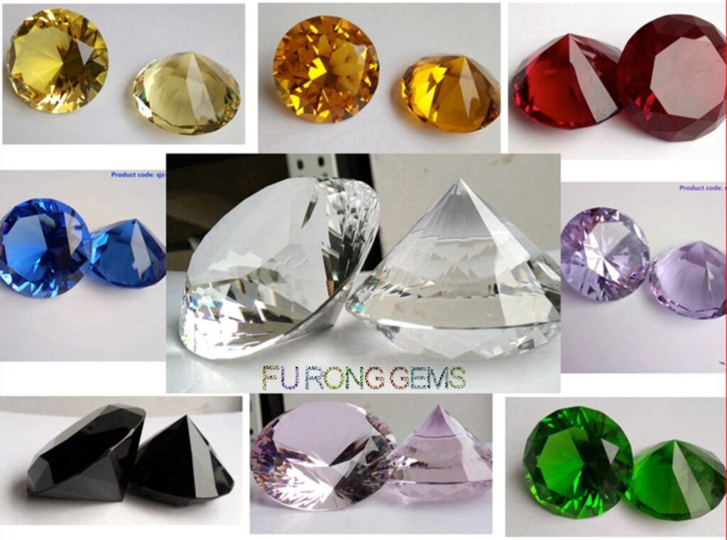 Crystal Round diamond cut Big Crystal gemstones China Wholesale and