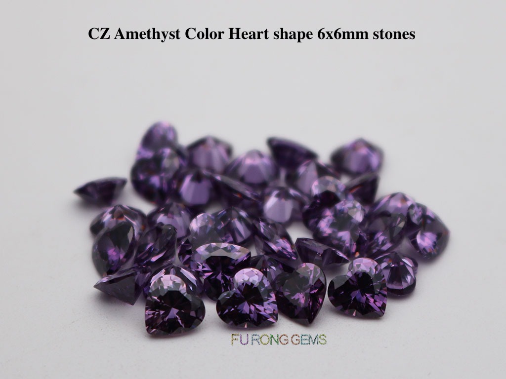 Cubic-Zirconia-Amethyst-Color-Heart-Shape-6x6mm-Stones-wholesale