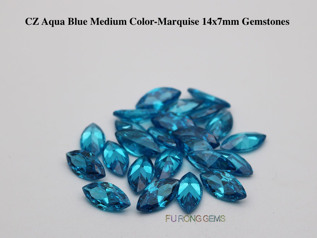 Cubic-Zirconia-Aqua-Blue-Marquise-Shape-14x7mm-Gemstones-Wholesale