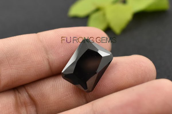 Cubic-Zirconia-Black-Color-Octagon-shape-Gemstone-China-Factory