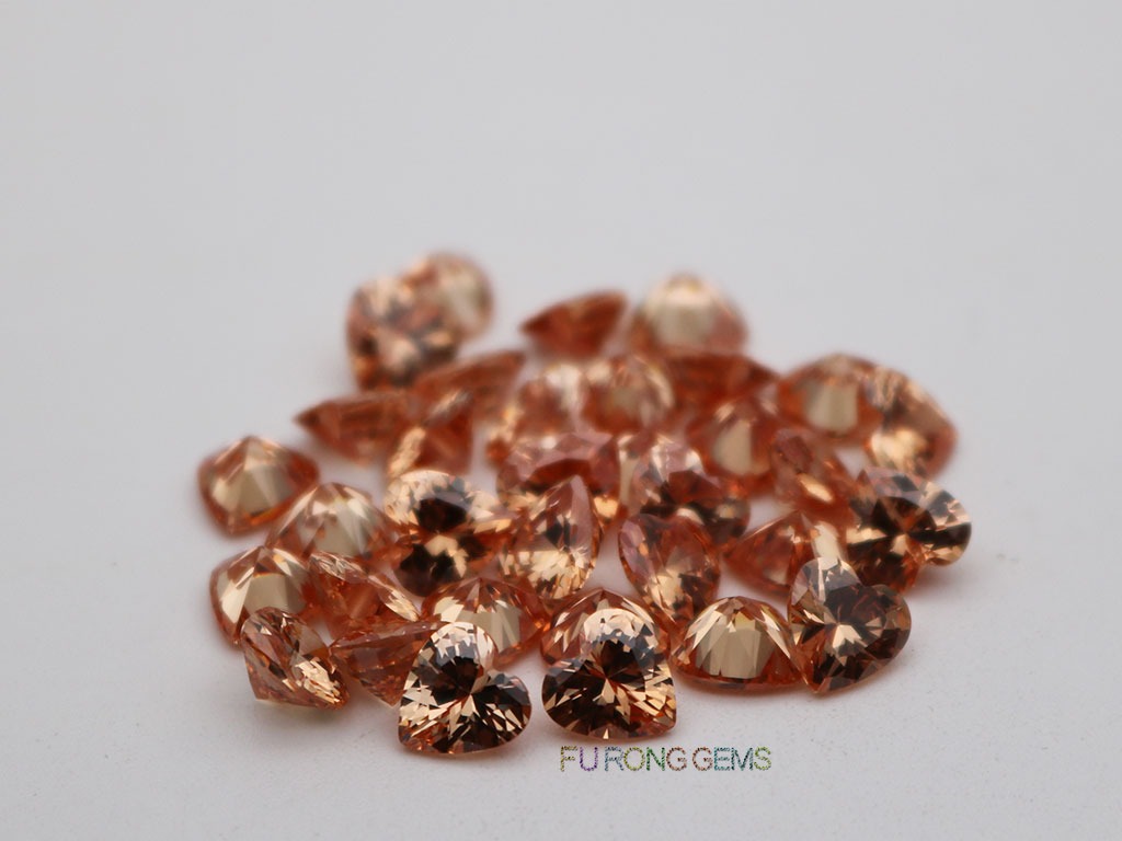 Cubic-Zirconia-Champagne-Color-Heart-6x6mm-Stones-wholesale