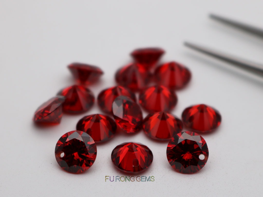 Cubic-Zirconia-Garnet-Red-Round-Diamond-faceted-cut-8mm-drilled-hole-bead-Gemstones-suppliers