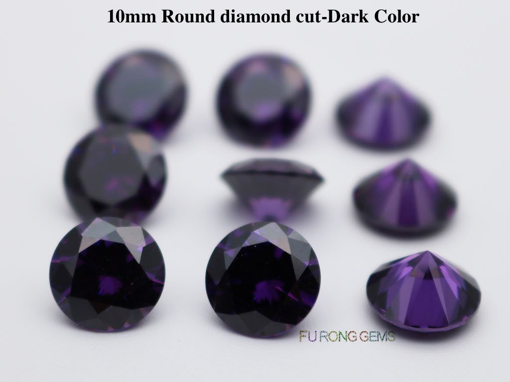 Dark-Amethyst-Color-Cubic-Zirconia-Round-diamond-cut-in-10mm-wholesale