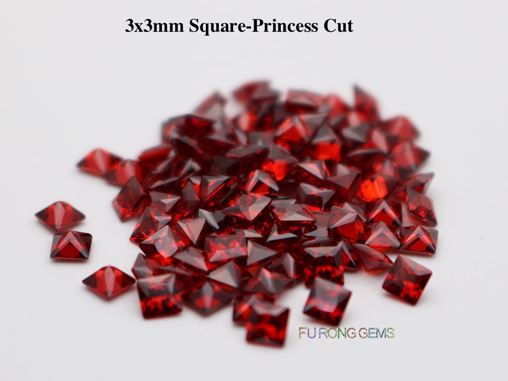 Garnet-Red-Cubic-Zirconia-Square-Princess-3x3mm-Gemstone-for-sale