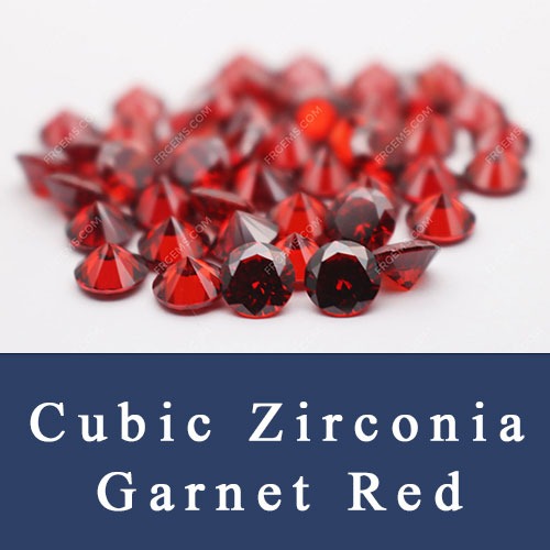 Garnet Coloured Cubic Zirconia Faceted Stones