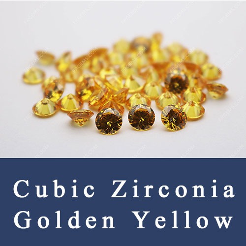 Cubic zirconia Golden Yellow Color CZ Gemstones China wholesale and Supplier