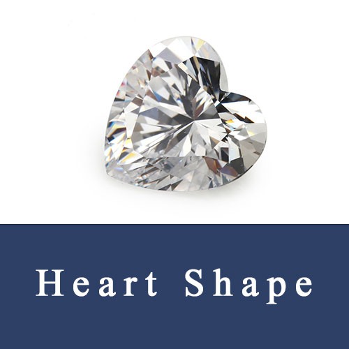 Heart Shape Loose Cubic Zirconia Stones and Created Synthetic Gemstones China Wholesale and Supplier