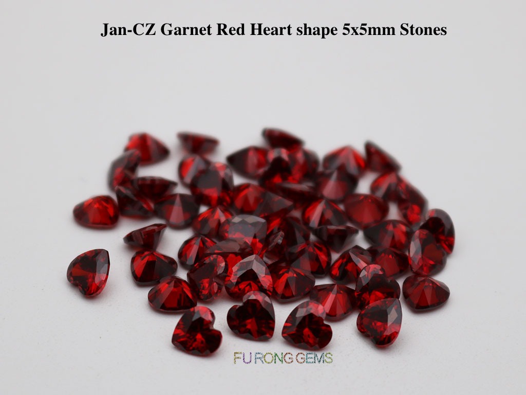 Heart-Shape-Cubic-Zirconia-Garnet-Red-5x5mm-Gemstones