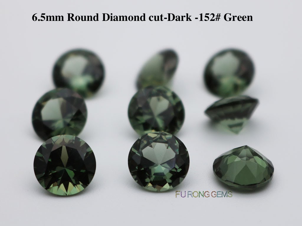 Lab-created-Green-tourmaline-Round-diamond-cut-10mm-gemstones-for-sale