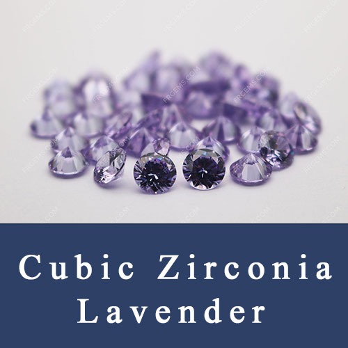 Cubic Zirconia Lavender Color Round Loose CZ Stones China Wholesale and Supplier