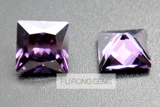 Loose-Cubic-Zirconia-Square-Princess-Amethyst-Colored-Gemstones