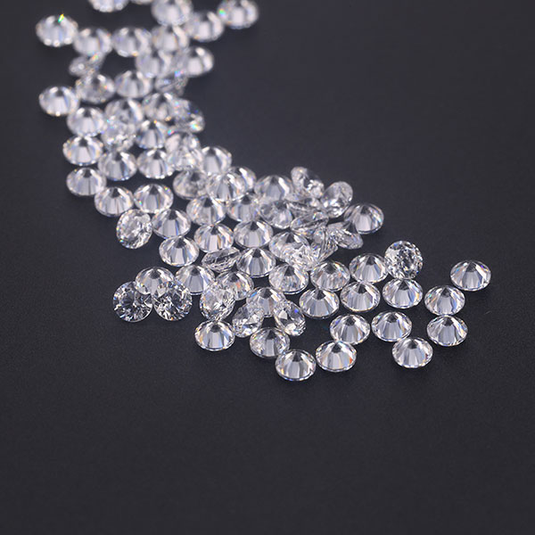 Loose Cubic Zirconia White Colorless and Colored Melee small round Shape Faceted Machine Cut Gemstones wholesale
