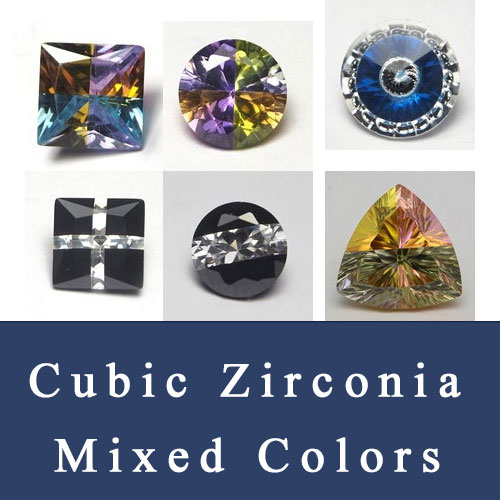 Mixed colored Cubic Zirconia Color-Mixed Gemstones wholesale and suppliers