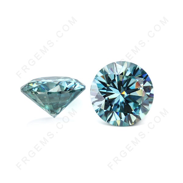 Loose Moissanite Blue Color Round Faceted Brilliant cut Gemstones wholesale from China