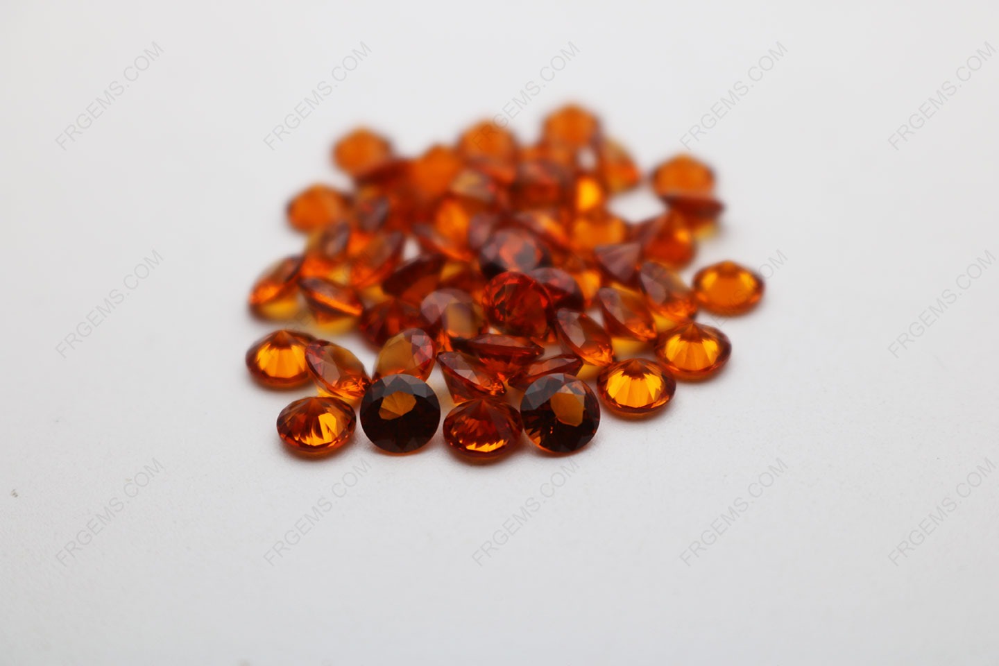 Nano Citrine Yellow Very Dark Shade 171# Round Diamond faceted cut 7mm stones IMG_4917